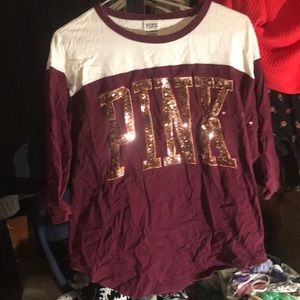 Woman’s pink 3/4 sleeve shirt